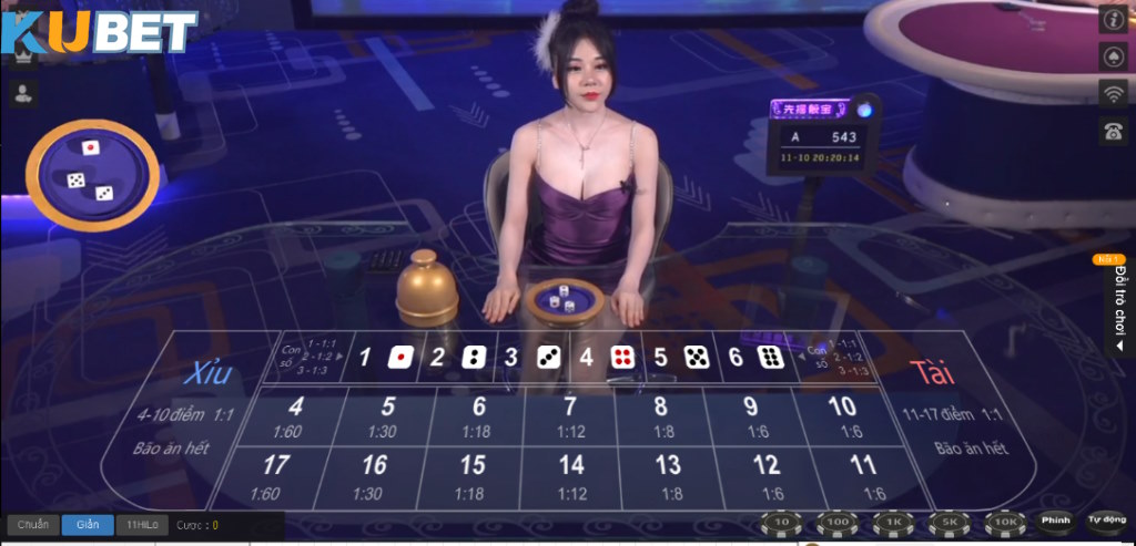 Tài Xỉu tại Casino Kubet có sức hút lạ kỳ